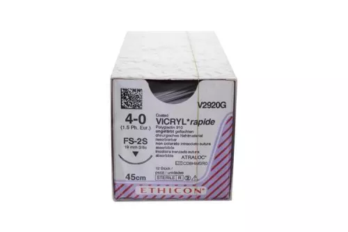 Vicryl Rapide 4-0 45 Cm Fs2 19Mm 3/8 12pcs
